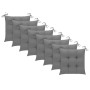 Garden chairs with cushions 8 pcs solid gray acacia wood by vidaXL, Garden chairs - Ref: Foro24-3078250, Price: 541,12 €, Dis...
