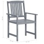 Garden chairs with cushions 8 pcs solid gray acacia wood by vidaXL, Garden chairs - Ref: Foro24-3078250, Price: 541,12 €, Dis...