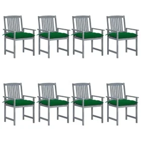 Gartenstühle mit Kissen 8 Stk. massives Akazienholz grau von vidaXL, Gartenstühle - Ref: Foro24-3078254, Preis: 543,52 €, Rab...