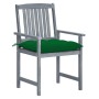 Gartenstühle mit Kissen 8 Stk. massives Akazienholz grau von vidaXL, Gartenstühle - Ref: Foro24-3078254, Preis: 548,81 €, Rab...