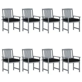 Gartenstühle mit Kissen 8 Stk. massives Akazienholz grau von vidaXL, Gartenstühle - Ref: Foro24-3078256, Preis: 536,08 €, Rab...