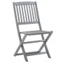 Folding garden chairs 8 units and solid acacia wood cushions by vidaXL, Garden chairs - Ref: Foro24-3078307, Price: 405,02 €,...
