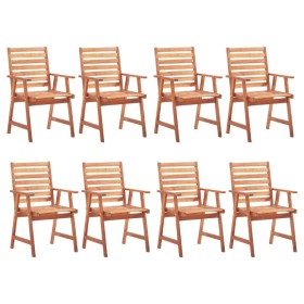 Garten-Esszimmerstühle 8 Stück aus massivem Akazienholz von vidaXL, Gartenstühle - Ref: Foro24-3078319, Preis: 547,45 €, Raba...