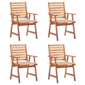 Garden dining chairs and cushions 4 pcs solid acacia wood by vidaXL, Garden chairs - Ref: Foro24-3078323, Price: 307,51 €, Di...