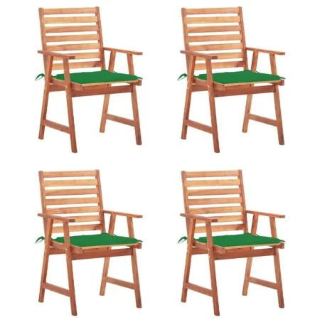 Sillas comedor de jardín y cojines 4 uds madera maciza acacia de vidaXL, Sillas de jardín - Ref: Foro24-3078325, Precio: 299,...