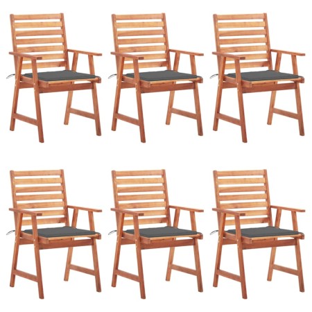 Gartenstühle und -kissen 6 Stück massives Akazienholz von vidaXL, Gartenstühle - Ref: Foro24-3078347, Preis: 421,31 €, Rabatt: %