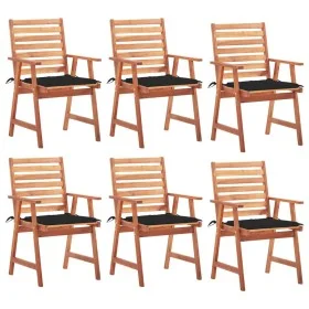 Sillas comedor de jardín y cojines 6 uds madera maciza acacia de vidaXL, Sillas de jardín - Ref: Foro24-3078354, Precio: 393,...