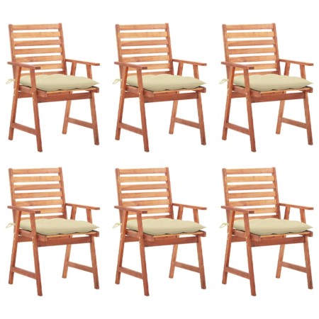 Gartenstühle und -kissen 6 Stück massives Akazienholz von vidaXL, Gartenstühle - Ref: Foro24-3078364, Preis: 425,34 €, Rabatt: %