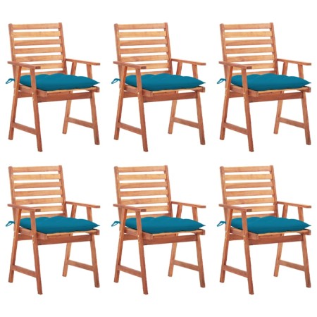 Gartenstühle und -kissen 6 Stück massives Akazienholz von vidaXL, Gartenstühle - Ref: Foro24-3078366, Preis: 433,23 €, Rabatt: %