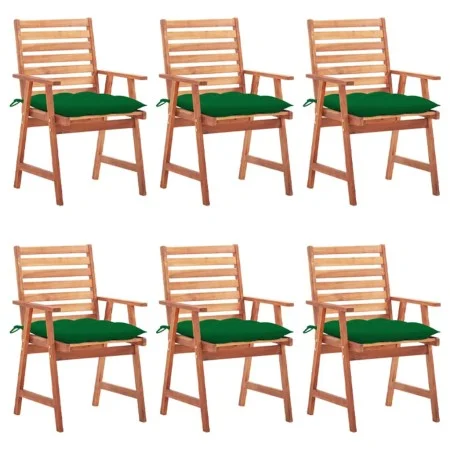 Sillas comedor de jardín y cojines 6 uds madera maciza acacia de vidaXL, Sillas de jardín - Ref: Foro24-3078367, Precio: 404,...