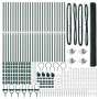 Reja con postes Verde 1.6 x 50 m Acero recubierto de PVC