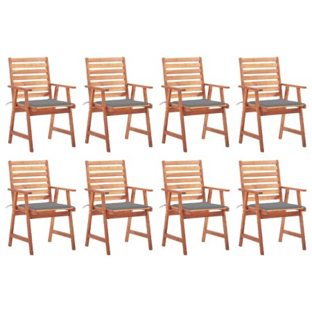 Sillas comedor de jardín y cojines 8 uds madera maciza acacia de vidaXL, Sillas de jardín - Ref: Foro24-3078375, Precio: 589,...