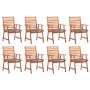 Sillas comedor de jardín y cojines 8 uds madera maciza acacia de vidaXL, Sillas de jardín - Ref: Foro24-3078375, Precio: 589,...