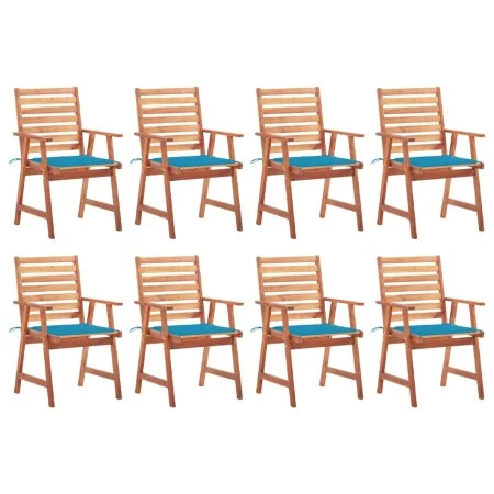 Sillas comedor de jardín y cojines 8 uds madera maciza acacia de vidaXL, Sillas de jardín - Ref: Foro24-3078378, Precio: 534,...
