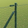 Reja con postes Verde 1.6 x 50 m Acero recubierto de PVC
