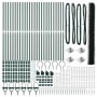 Reja con postes Verde 1.6 x 50 m Acero recubierto de PVC