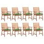 Sillas comedor de jardín y cojines 8 uds madera maciza acacia de vidaXL, Sillas de jardín - Ref: Foro24-3078379, Precio: 544,...