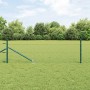 Reja con postes Verde 0.4 x 100 m Acero recubierto de PVC