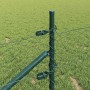 Reja con postes Verde 0.4 x 100 m Acero recubierto de PVC