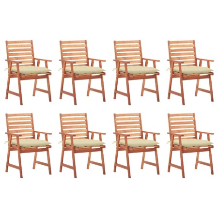 Gartenstühle und -kissen 8 Stk. massives Akazienholz von vidaXL, Gartenstühle - Ref: Foro24-3078391, Preis: 594,68 €, Rabatt: %