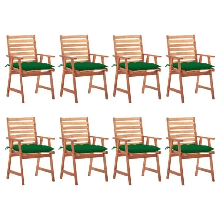 Sillas comedor de jardín y cojines 8 uds madera maciza acacia de vidaXL, Sillas de jardín - Ref: Foro24-3078394, Precio: 544,...