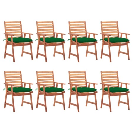 Sillas comedor de jardín y cojines 8 uds madera maciza acacia de vidaXL, Sillas de jardín - Ref: Foro24-3078394, Precio: 574,...