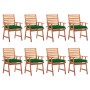 Sillas comedor de jardín y cojines 8 uds madera maciza acacia de vidaXL, Sillas de jardín - Ref: Foro24-3078394, Precio: 574,...