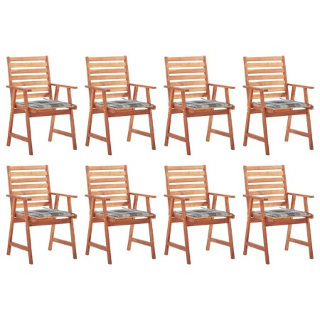 Garden dining chairs and cushions 8 units solid acacia wood by vidaXL, Garden chairs - Ref: Foro24-3078388, Price: 564,63 €, ...
