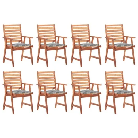 Garden dining chairs and cushions 8 units solid acacia wood by vidaXL, Garden chairs - Ref: Foro24-3078388, Price: 560,62 €, ...