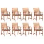 Garden dining chairs and cushions 8 units solid acacia wood by vidaXL, Garden chairs - Ref: Foro24-3078388, Price: 560,62 €, ...