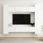 8-teiliges TV-Wohnzimmermöbelset aus weißem Holzwerkstoff von vidaXL, TV-Möbel - Ref: Foro24-3078650, Preis: 453,18 €, Rabatt: %