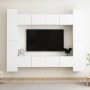 8-teiliges TV-Wohnzimmermöbelset aus weißem Holzwerkstoff von vidaXL, TV-Möbel - Ref: Foro24-3078650, Preis: 431,64 €, Rabatt: %