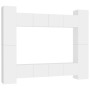 Set de muebles de salón TV 8 piezas madera de ingeniería blanco