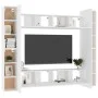 8-teiliges TV-Wohnzimmermöbelset aus weißem Holzwerkstoff von vidaXL, TV-Möbel - Ref: Foro24-3078650, Preis: 453,18 €, Rabatt: %