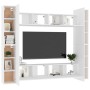 8-teiliges TV-Wohnzimmermöbelset aus weißem Holzwerkstoff von vidaXL, TV-Möbel - Ref: Foro24-3078650, Preis: 431,64 €, Rabatt: %