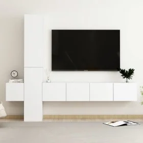 5-teiliges TV-Wohnzimmermöbelset aus weißem Holzwerkstoff von vidaXL, TV-Möbel - Ref: Foro24-3078655, Preis: 219,47 €, Rabatt: %