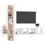 5-teiliges TV-Wohnzimmermöbelset aus weißem Holzwerkstoff von vidaXL, TV-Möbel - Ref: Foro24-3078655, Preis: 213,01 €, Rabatt: %