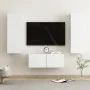 Set de muebles de salón TV 3 piezas madera de ingeniería blanco de vidaXL, Muebles TV - Ref: Foro24-3078658, Precio: 147,90 €...