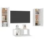 Set de muebles de salón TV 3 piezas madera de ingeniería blanco de vidaXL, Muebles TV - Ref: Foro24-3078658, Precio: 147,90 €...