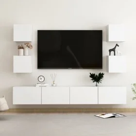Set aus 6 Stück Holzwerkstoff weiß TV Wohnzimmermöbel von vidaXL, TV-Möbel - Ref: Foro24-3078663, Preis: 202,98 €, Rabatt: %
