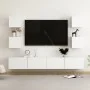 Set aus 6 Stück Holzwerkstoff weiß TV Wohnzimmermöbel von vidaXL, TV-Möbel - Ref: Foro24-3078663, Preis: 202,98 €, Rabatt: %