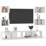 Set aus 6 Stück Holzwerkstoff weiß TV Wohnzimmermöbel von vidaXL, TV-Möbel - Ref: Foro24-3078663, Preis: 202,98 €, Rabatt: %