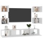 Set aus 6 Stück Holzwerkstoff weiß TV Wohnzimmermöbel von vidaXL, TV-Möbel - Ref: Foro24-3078663, Preis: 196,49 €, Rabatt: %