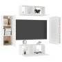 Wohnzimmermöbel 4-teilig aus weißem Holzwerkstoff von vidaXL, TV-Möbel - Ref: Foro24-3078666, Preis: 200,12 €, Rabatt: %
