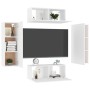 Wohnzimmermöbel 4-teilig aus weißem Holzwerkstoff von vidaXL, TV-Möbel - Ref: Foro24-3078666, Preis: 190,36 €, Rabatt: %
