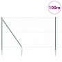 Reja con postes Verde 1.5 x 100 m Acero recubierto de PVC