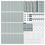 Reja con postes Verde 1.5 x 100 m Acero recubierto de PVC