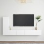 Set de muebles de salón TV 3 piezas madera de ingeniería blanco de vidaXL, Muebles TV - Ref: Foro24-3078675, Precio: 155,55 €...