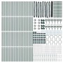 Reja con postes Verde 1.5 x 100 m Acero recubierto de PVC