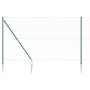 Reja con postes Verde 1.5 x 100 m Acero recubierto de PVC